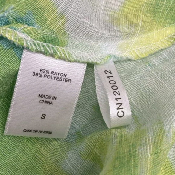 New York & Co Soho Street 2PCS Top & Joggers Tie Dye Lime Green Teal Set NWT - Picture 9 of 10